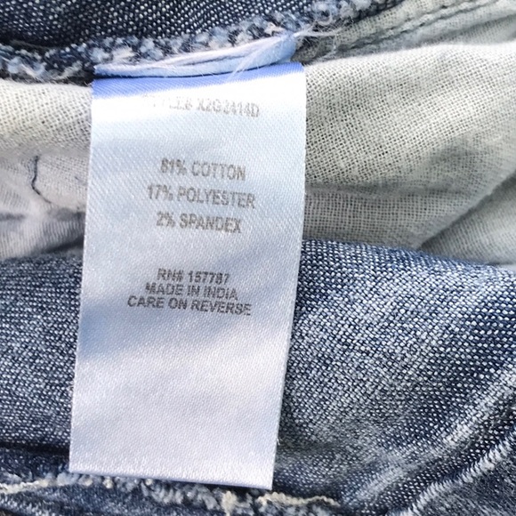 NWT Jolie & Joy Jeans by FCT Denim Distressed Bling Frayed Hem Jean Shorts 1X - Picture 15 of 16